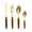 Gold, variant on Gold Stainless Steel Dining Set 4-Piece Knife Fork Spoon With Handle Kitchen Utensils Cutlery 7.87×1.18×1.97Inch