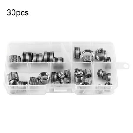 

SouthEle 30Pcs M8/10/12 Helicoil Inserts Practical High Strength Stainless Steel Thread Repair Insert Kit for Screw Connection