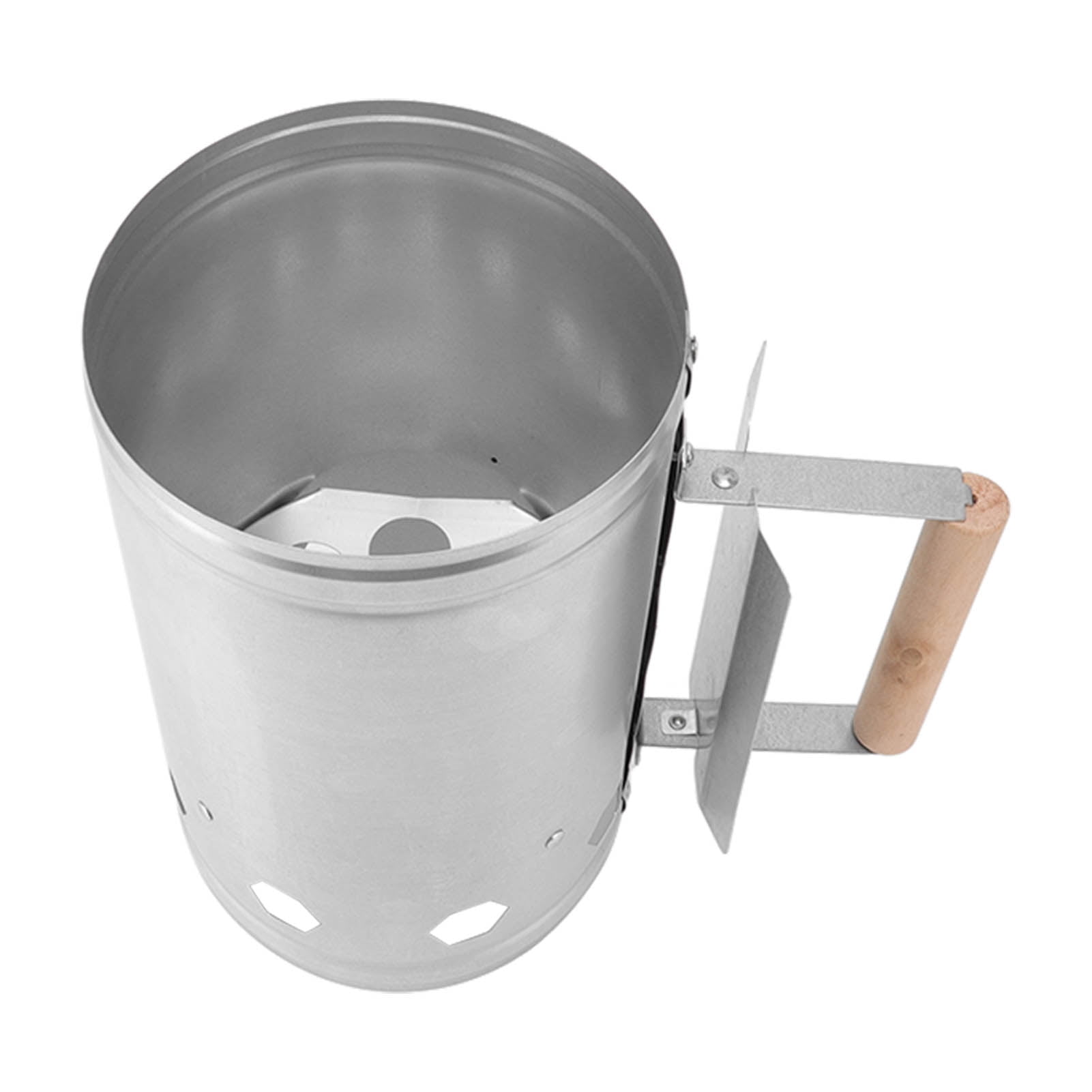 Barbecue Chimney Starter Professional Chimney Starter Portable Galvanized Sheet Round Ergonomic Tipping Handle For BBQ For Camping Walmart