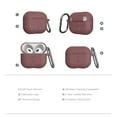 thumbnail image 2 of [U] by UAG AirPods (3rd Gen, 2021) Case Soft Smooth Silicone Stylish Dot Pattern Protective Cover with Carabiner Keychain, Aubergine, 2 of 6
