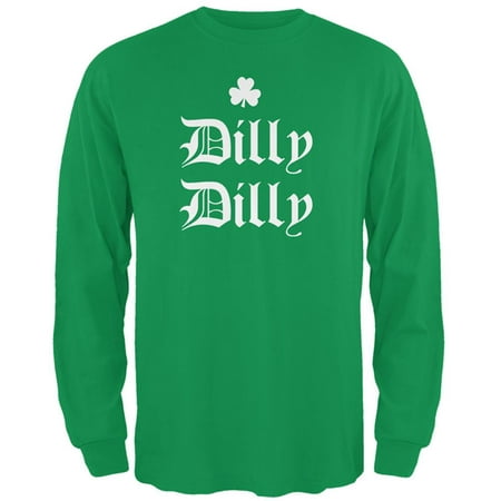 St. Patricks Day Dilly Dilly Shamrock Mens Long Sleeve T Shirt