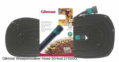 Flat Seeper Soaker Hose 50 Feet 3/4" Watering Weeper Rubber PVC Lawn Garden Drip 