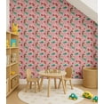 thumbnail image 4 of S4Sassy Peel and Stick Wall Covering, Mermaid Removable Wallwrap - Pink Kids Room Wall Mural, Instant Walls Makeover Sticker for Kid's Room, Self-Adhesive Removable Wallpaper Vinyl - 25"x240", 4 of 9