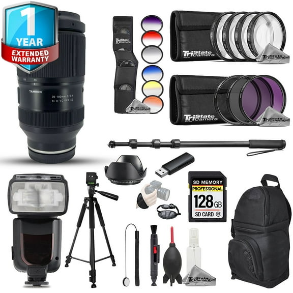 Tamron 70-180mm f/2.8 Di III VC VXD G2 -26pc Ultimate Accessory Kit 1Yr Warranty