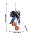 thumbnail image 3 of Lilgiuy Christmas Bell Hanging Ornaments 9.84" Large Rustic Metal Bell Decoration Xmas Hanging Decorative Bell with Bow and Pine Cone for Christmas Wreath Tree Door Decor (Brown), 3 of 5