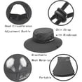 thumbnail image 4 of Classic Ponytail Sun Hat for Women,Mesh Bun Ponytail-Hole Bucket Hat UV Protection Wide-Brim Summer Hat Outdoor, 4 of 4