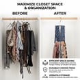 thumbnail image 5 of Ustech Metal Hanger Multi Purpose Space Saving 4 Tier Chrome Finish with Bottom Spinner Hook for Scarves Ties, and Accessories Foldable Hook for Closet Organization Durable Alloy Steel Pack of 2, 5 of 8
