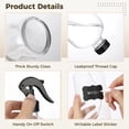 thumbnail image 3 of Clear Glass Spray Bottles Set, 17oz Refillable Spray Containers with Trigger Spray Caps, Screw Caps, Label Stickers, and Pen, Ideal for Cleaning, Essential Oils, Hair Care, DIY Solutions, 3 of 5