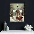 thumbnail image 4 of Nawypu  Christmas Pictures Wall Decor, Sleigh Deer Snowman Poster Prints for Holiday Wall Decor, Merry Christmas Canvas Wall Art for Kitchen Bathroom Living Room, 4 of 4