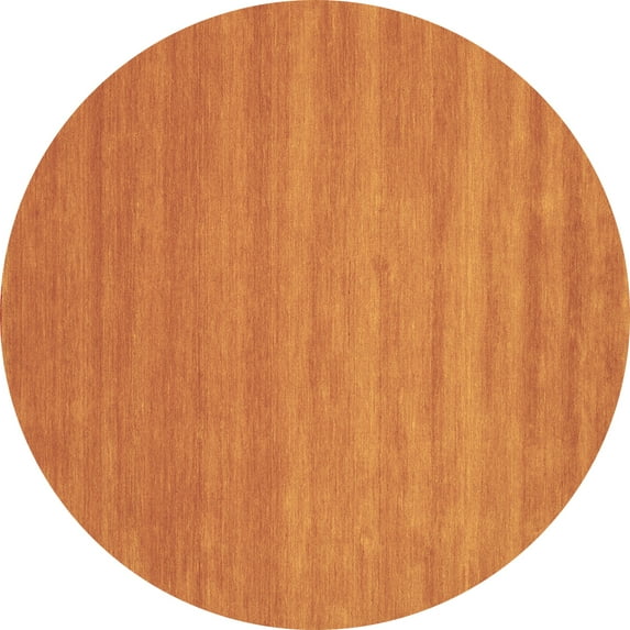 Ahgly Company Indoor Round Abstract Brown Contemporary Area Rugs, 5' Round