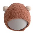 thumbnail image 2 of Auroural Winter Hats for Kids Knit Hats for Kids Baby Ear Protection Hat Knitted And Warm For Fall And Winter Solid Color Hat For Young Babies Brown, 2 of 3