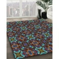 thumbnail image 3 of Ahgly Company Machine Washable Indoor Square Transitional Grayish Turquoise Green Area Rugs, 4' Square, 3 of 7