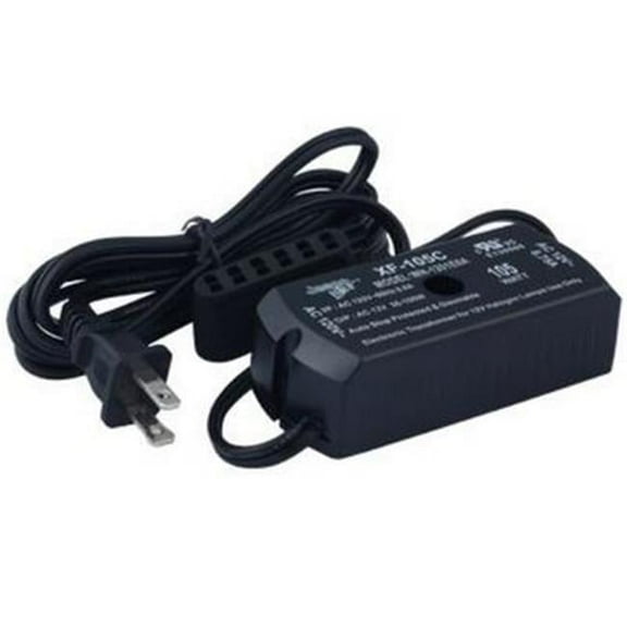 Jesco Lighting 12V AC Plug & Play Electronic Transformer, Black Finish