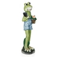 thumbnail image 6 of Alpine Corporation 31"H Gardener Frog Statue Décor for Garden & Patio, 6 of 12