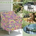 thumbnail image 3 of Renewold Outdoor Patio Chair Covers Water Resistant Lounge Deep Seat Covers UV Protection Adirondack Chair Protector Fits up to 29W x 33D x 36H Inch, Hippie Flower Pink Green, 3 of 7