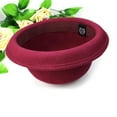 thumbnail image 5 of Dytern Fall,Women's Girls Roll-up Brim Wool Dome Hat Bowler (Wine Red), 5 of 5