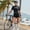 Black, variant on RELLECIGA High Waisted Swim Shorts for Women Mesh Cutout Bathing Suit Bottoms Board Shorts for Swimming