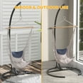 thumbnail image 4 of CoSoTower Support de Chaise Hamac Suspendue avec Base Ronde, Support de Hamac Robuste Seulement avec Capacité de 330 Lb, Noir, 4 of 7