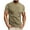 mens shirts-Khaki, variant on Homenesgenics Mens Shirts Men Tops T Shirts for Man Man Solid-Color Casual Elastic Sports Short Sleeve Round-Neck Top Blue XL