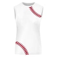 thumbnail image 4 of MIASHUI Women's Baseball Graphic Sleeveless O-Neck Tank Top for Casual Summer Wear and Cute Workout Silver,XXL, 4 of 4
