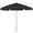 Black, variant on 7.5' Hex Garden Patio Umbrella 6 Rib Push Up Bright Aluminum with Black Vinyl Coated Weave Canopy
