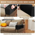thumbnail image 6 of Vorkoi Stretch Armrest Covers Anti-Slip Upgraded Spandex Arm Covers for Chairs Couch Sofa Armchair Slipcovers for Recliner Sofa with Hook and Loop Tape 2PCS, 6 of 6