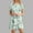 Mint Green, variant on Yotami Women's Summer Beach Dress Boho Midi Dress Crew Neck Floral Print Short Sleeve Dress for Daily