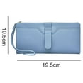 thumbnail image 2 of Simple wallet solid color large capacity student card bag multi-function wallet-blue, 2 of 5
