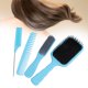 thumbnail image 5 of Juego De Peine Para El Cabello, Mango Aerodinámico, Cepillo Para El Cabello Fácil De Desenredar, Peine Para Bolsa De Gas, 4 Piezas, Azul Para Peluquería, Uso Doméstico Para ANGGREK Otros, 5 of 8