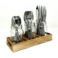 thumbnail image 3 of CB Accessories Mason Jar Glass Utensil Holder with Wood Caddy (Set of 3), 3 of 7