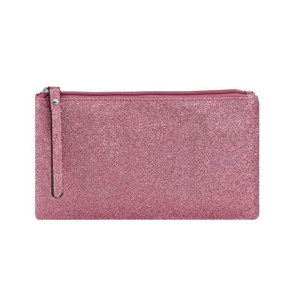 RittZi Celestial Glitter Pouch, Starlit Rose – Sparkling Makeup Bag, Festive Cosmetic Pouch
