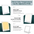 thumbnail image 5 of Light Therapy Lamp - 10000 Lux HappyLight, UV-Free LED Bright White Light with Adjustable Brightness, Timer & Stand - Boost Mood, Energy & Focus for Home Office Desk and Bedside, 5 of 5