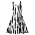 thumbnail image 3 of 2024 Size Large Clothing Pattern Summer Dress Skate Boho Female Dresses Casual Print Abstract Dress Dye Tie Black And White, 3 of 7