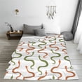 thumbnail image 5 of Pofeuu Hand Drawn Snake Print Ultra-Soft Micro Fleece Blanket,for Bed Or Sofa,All Season Throw Blankets Flannel Blanket-40"x30", 5 of 7