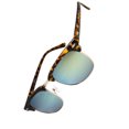 thumbnail image 4 of grinderPUNCH Designer Inspired Color Mirrored Classic Half Frame Horned Rim Sunglasses, 4 of 6