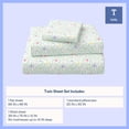 thumbnail image 2 of Mainstays Kids 100% Cotton Percale Bed Sheet Set, Twin, Meadow, 3 Pieces, 2 of 7