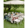 thumbnail image 3 of Outdoor Tablecloth with Umbrella Hole and Zipper, Navy Blue Snowman Christmas Rectangle Table Cloth 52x70 Inch Waterproof Tablecloth, Xmas Tree Rustic Snowflake Picnic Table Cover for Patio Camping, 3 of 7