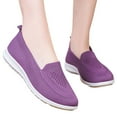 thumbnail image 3 of kamemir Womens Walking Shoes Women's Walking Shoes Casual Mesh-Comfortable Work Sneakers(O-Purple,7.5), 3 of 6