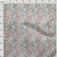 thumbnail image 3 of oneOone Cotton Flex Rose Pink Fabric Leaves & Flower Diy Clothing Quilting Fabric Print Fabric By Yard 40 Inch Wide, 3 of 4