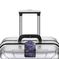 thumbnail image 5 of Honeii Mystery House Halloween Night Print Leather Luggage Tag for Suitcases,ID Tags,Bag Tags for Luggage,Functional Travel Tag-1, 5 of 5