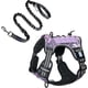 thumbnail image 1 of Auroth Arnés táctico para perros con correa negra resistente de 6 pies para perros de razas grandes, chaleco reflectante de entrenamiento para perros sin tirones, color morado L, 1 of 4