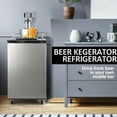 thumbnail image 2 of Garvee 6.1 CF Beer Kegerator, Dual Tap Draft Beer Dispenser, Full Size Stainless Steel Keg Refrigerator With Drip Tray, 32°F- 50°F Temperature Control, 170L, 2 of 9