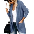 thumbnail image 4 of Langwyqu Womens Long Sleeve Casual Lightweight Knit Sweaters Cardigan Coat, 4 of 5