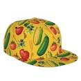 thumbnail image 2 of Uemuo Colorful Vegetables Pattern Women's Baseball Cap,Straight Brim Hat,Golf Dad Hat,Travel Hat,Sun Protection Cap,Everyday Accessory, 2 of 9