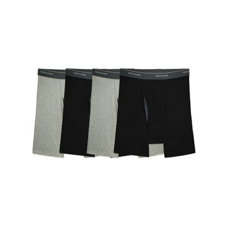 

Men S Eversoft Coolzone Black And Gray Boxer Briefs Extended Sizes 4 Pack