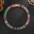 thumbnail image 4 of K-KED Luxury Full Diamond Adjustable Crystal Tennis Chain Colorful Zirconium Bracelets-Gold, 4 of 7