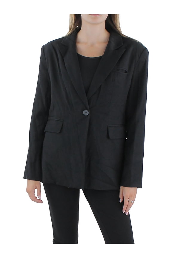 Womens Suit Separate Office One-Button Blazer