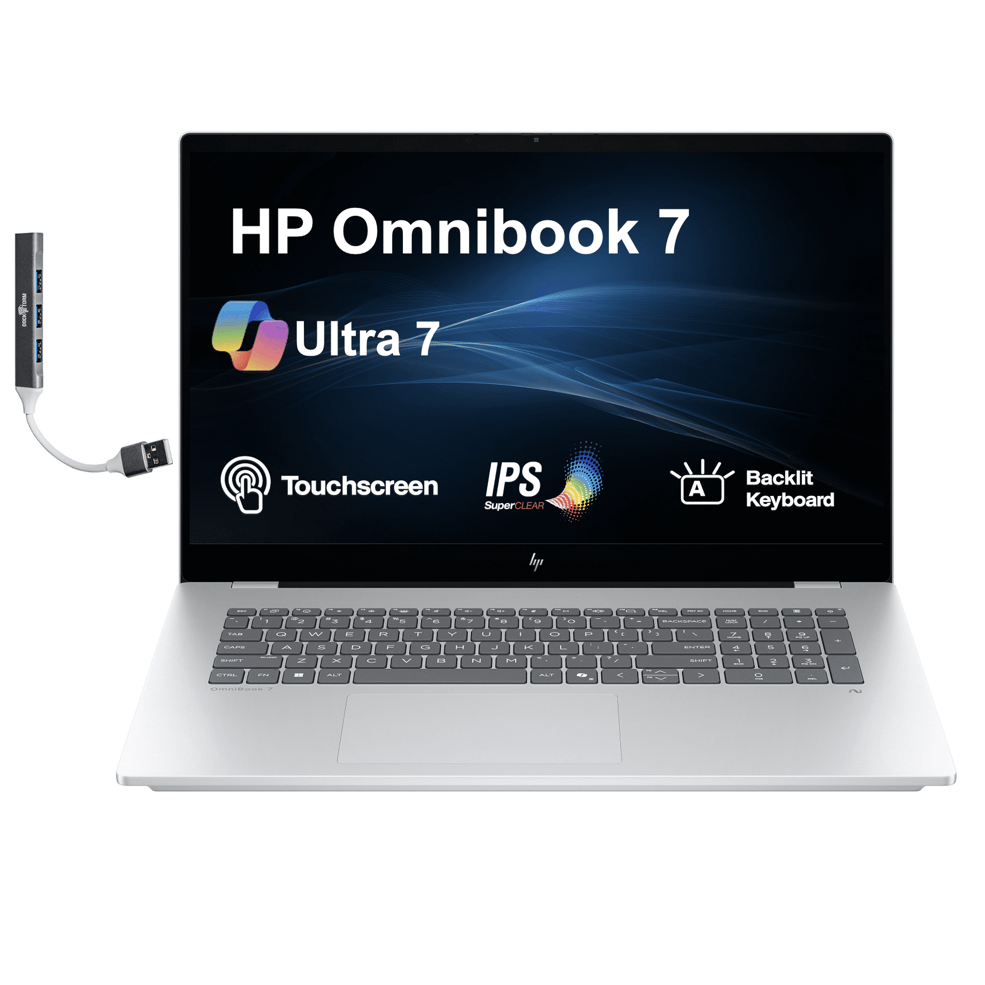 HP Omnibook 7 Ultra 7-258V 32GB LPDDR5X 2TB SSD 17.3 FHD Win11H w/Port Expander