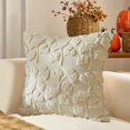 thumbnail image 2 of Fall Throw Pillow Covers 18x18 inch Halloween Decorations Plushs Three Dimensional Leaves Embroidery Pillow Set Harvests Festival Sofa Living Room Decoration Fall Decorations for Home, 2 of 6