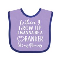 Inktastic Banker Like Mommy Future Job Boys or Girls Baby Bib